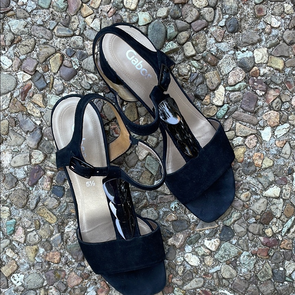 Gabor Women's Black Sandals sz 8 us